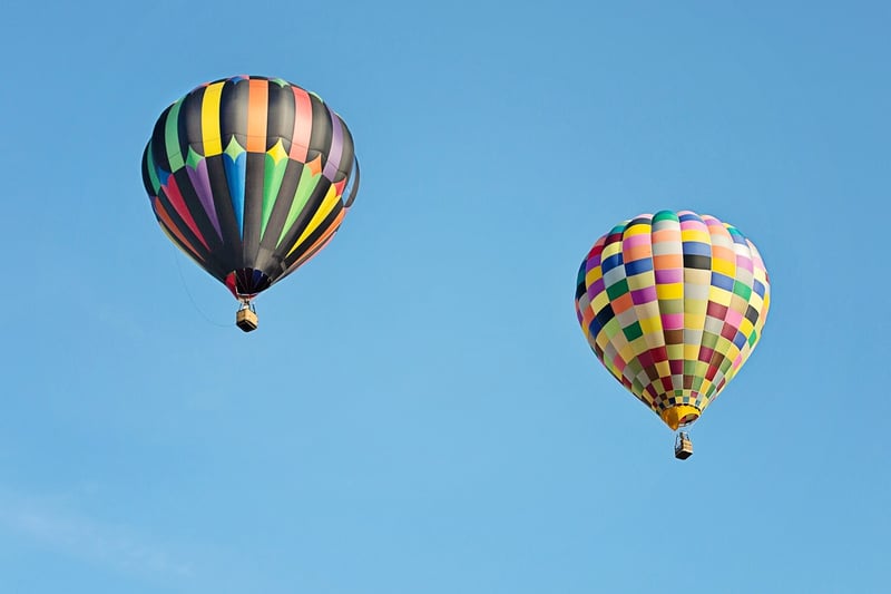 Hot air balloon against the sun